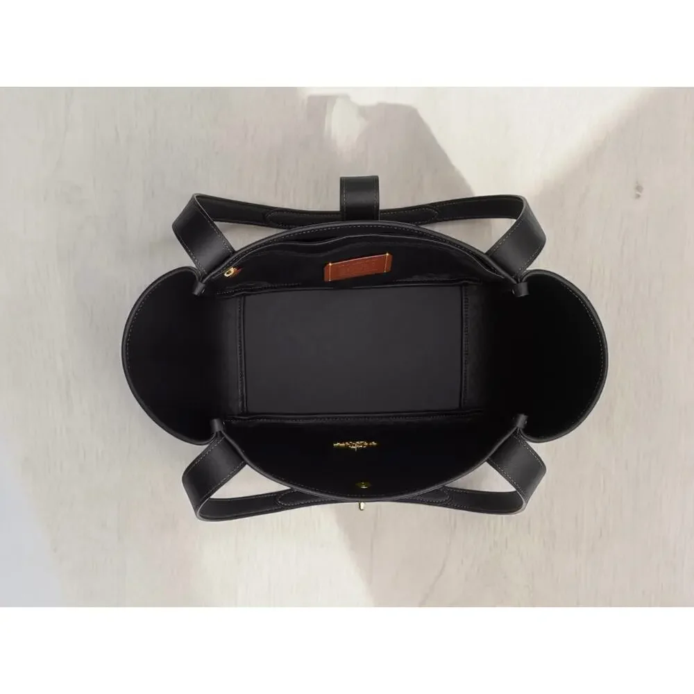 NWT Coach CAL87 Straw Hadley Turnlock Tote & CAP25 Straw Double Zip Wristlet - Picture 6 of 13